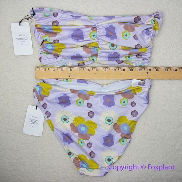 New! Set!‎ Beth Richards Delrey Bikini Top and bottom, 70’s floral bikini, M - Picture 8 of 11